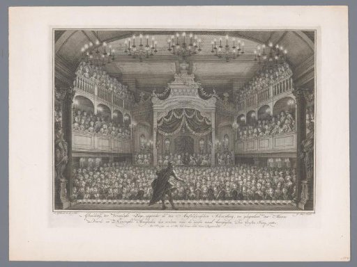 Royal box in the theatre on the Keizersgracht in Amsterdam, 1768