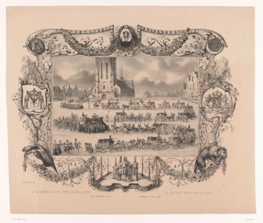 Funeral of Queen Wilhelmina of Prussia in Delft, 1837