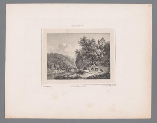 Mountainous landscape with donkeys
