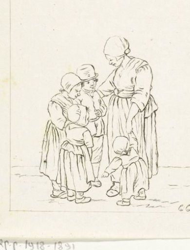 Mother with four children