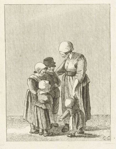 Mother with four children