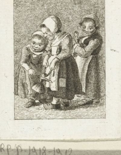 Three Girls with Dolls