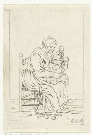 Woman with child on lap
