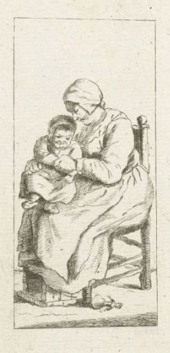 Seated mother with child