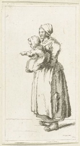 Standing mother with child