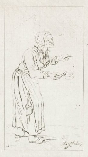 Standing woman with a fire test
