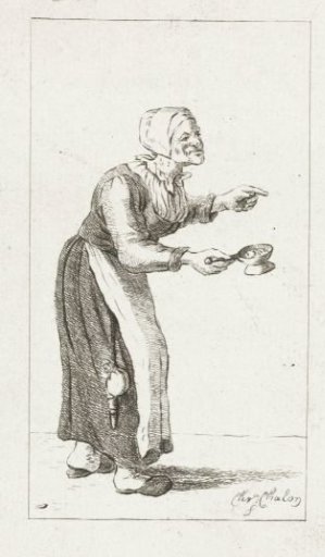 Standing woman with a fire test
