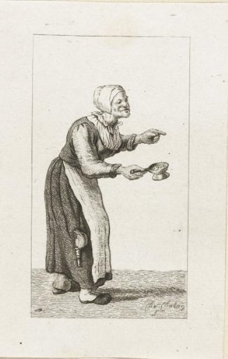 Standing woman with a fire test