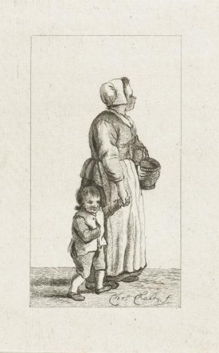 Standing woman with child