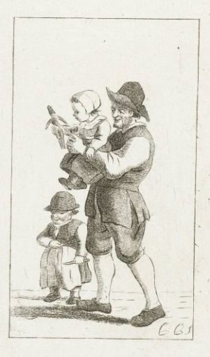 Father with two children