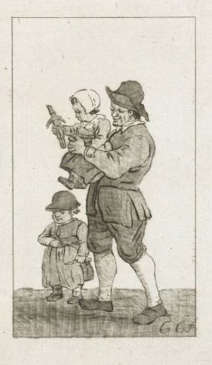 Father with two children
