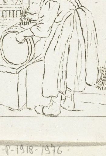 Woman scrubbing