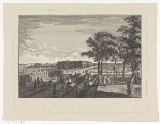 View of a palace and the surrounding gardens