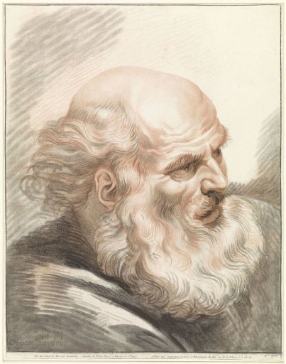 Head of an old man with a beard