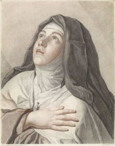 Saint Theresa in prayer