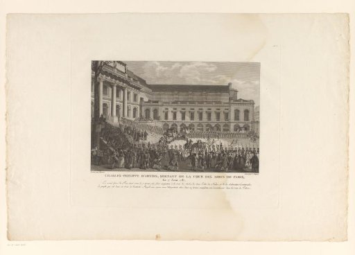 Charles X of France leaves the Cours des aides under protest