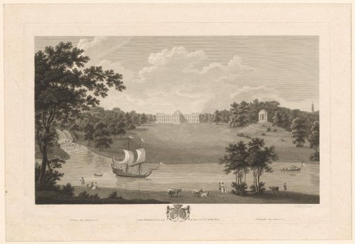 View of the rear of the Castle of Laken near Brussels