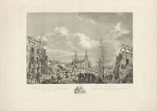 Ruins on the Rapenburg after the gunpowder explosion in Leiden, 1807