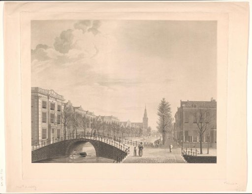 View of the Rapenburg in Leiden, before the gunpowder explosion