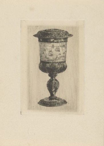 Golden Cup with Lid, Presented to Michiel de Ruyter on the Occasion of the Raid on Chatham, 1667