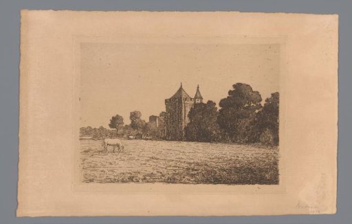 View of Kasteel Brederode seen from a meadow
