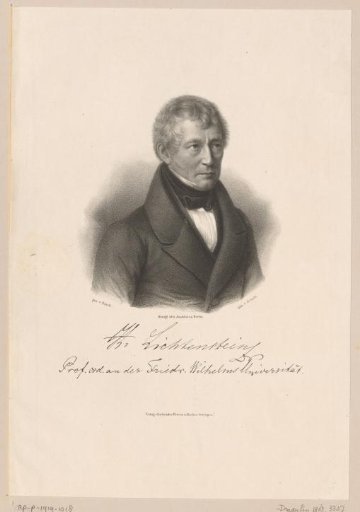 Portrait of Martin Hinrich Lichtenstein