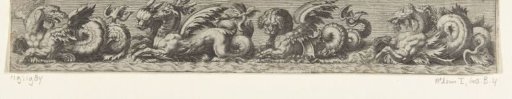 Frieze with a seal on the left