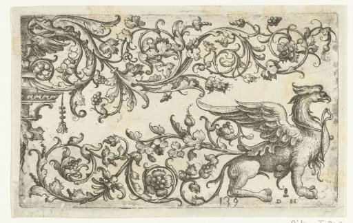 Flat Decoration with a Griffin and Arabesques