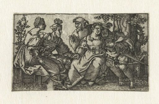Two Lovers with a Jester