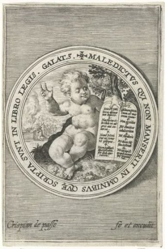 Putto with the Tables of the Law
