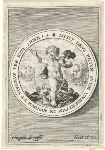 Putto as Salvator Mundi