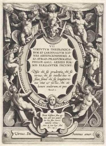 Cartouche with Series Title, Surrounded by Putti