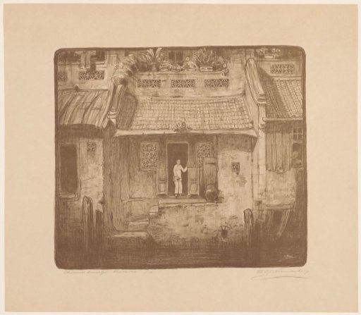 Houses in a Chinese quarter in Batavia