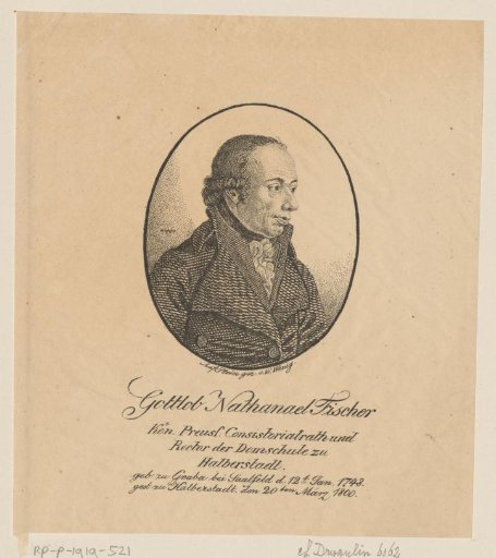 Portrait of Gottlob Nathanael Fischer
