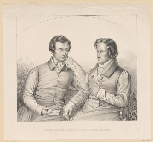 Portrait of Jacob Ludwig Karl Grimm and Wilhelm Karl Grimm