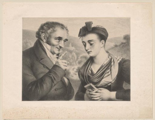 Double portrait of Johann Peter Hebel and Elisabeth Baustlicher