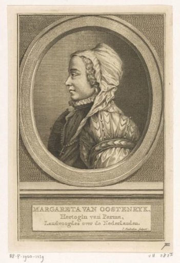Portrait of Margaretha of Parma, Governor of the Netherlands
