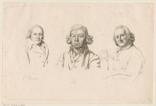 Portraits of Jacobus Buys, Izaak Schmidt and Jurriaan Andriessen