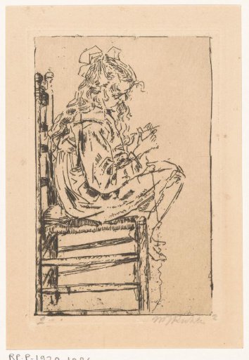 Girl sitting on a chair
