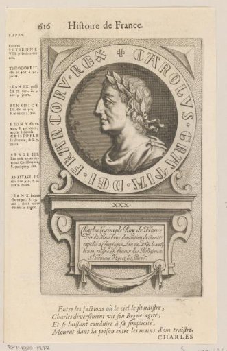 Portrait of Charles III the Simple, King of France