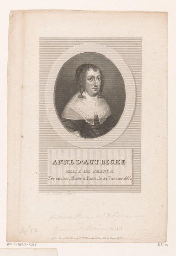 Portrait of Anne of Austria (Queen of France)