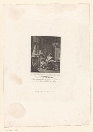 Francis I of France and his sister Marguerite of Valois in an interior
