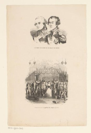 Portrait of Charles X and Louis XVIII and a Celebration in Honor of Napoleon