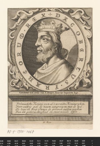 Portrait of Dagobert I, King of the Franks