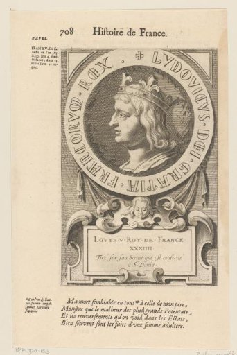 Portrait of Louis V, King of West Francia