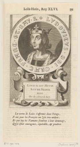 Portrait of Louis X, King of France