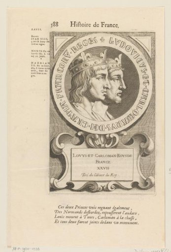 Portrait of Louis III, King of France, and Karloman, King of the Franks