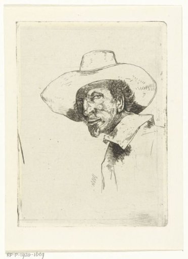 Head of a man with a hat