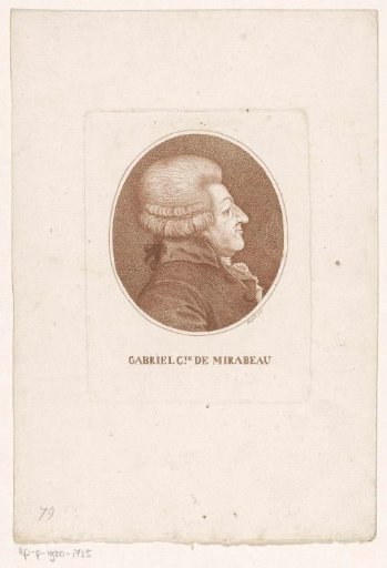 Portrait of Gabriel de Riqueti Marquis de Mirabeau