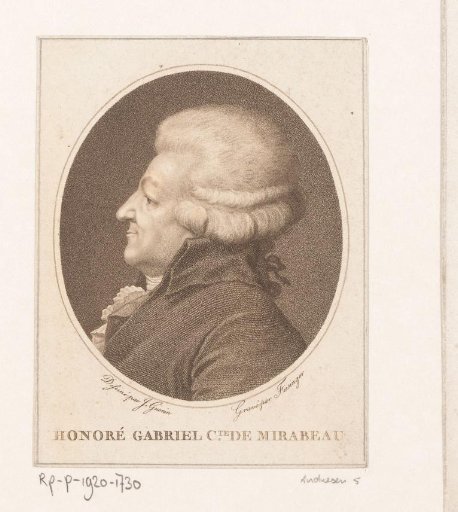 Portrait of Honoré Gabriel de Riquetti, Comte de Mirabeau